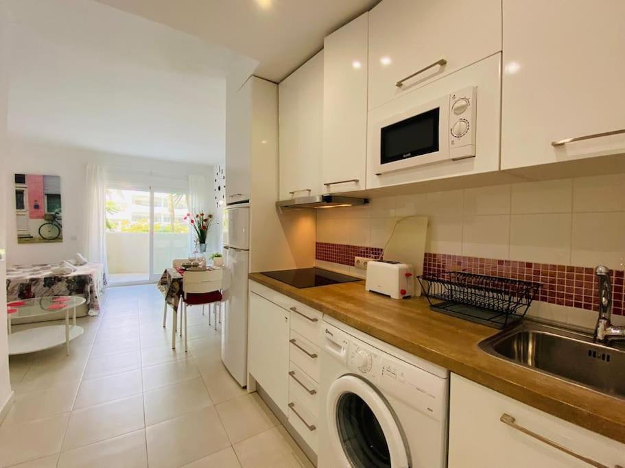 Benalbeach: Beachfront Studio In With Aquapark